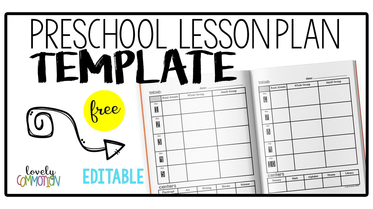 Easy (And Free) Preschool Lesson Plan Template