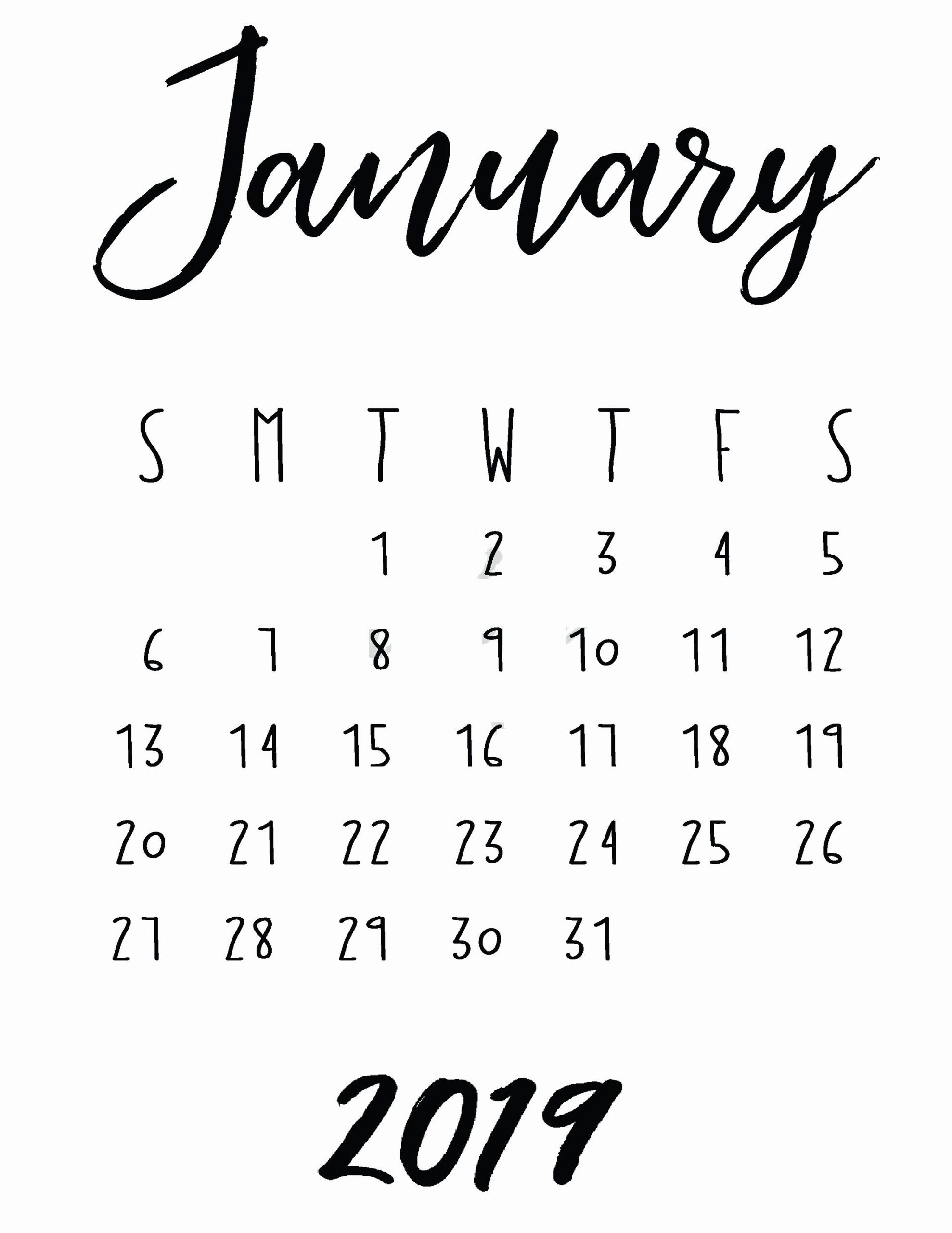 Elegant 58 Examples Printable Calendars In Bold Print Free