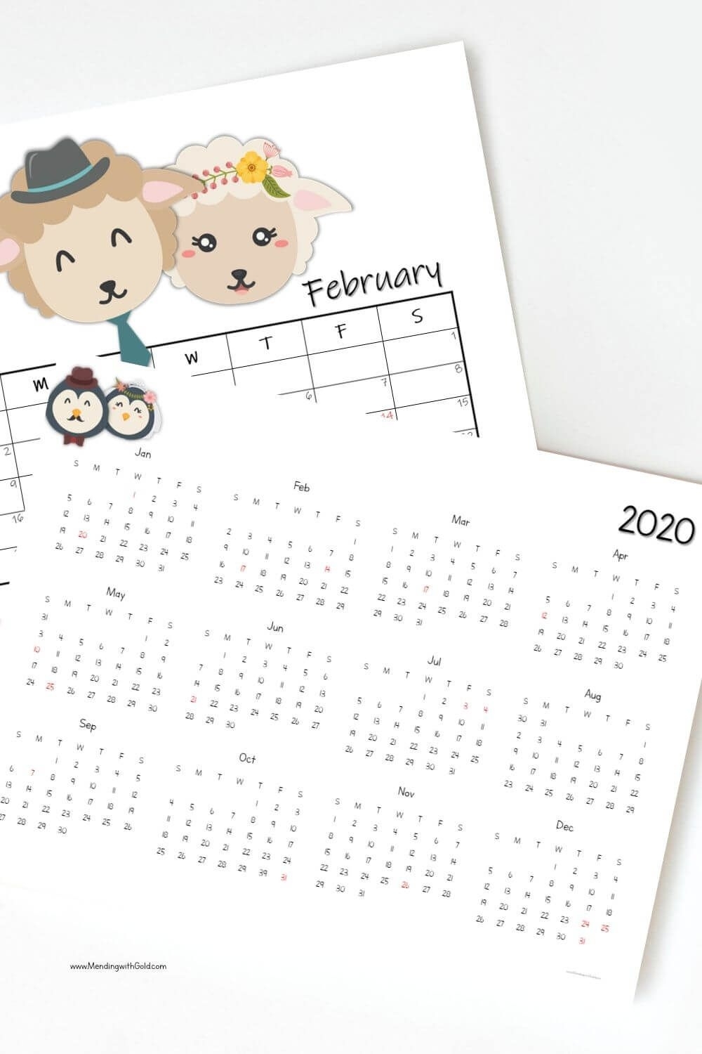 Free Cute Printable Calendar 2020 (A 30 Day Series) In 2020