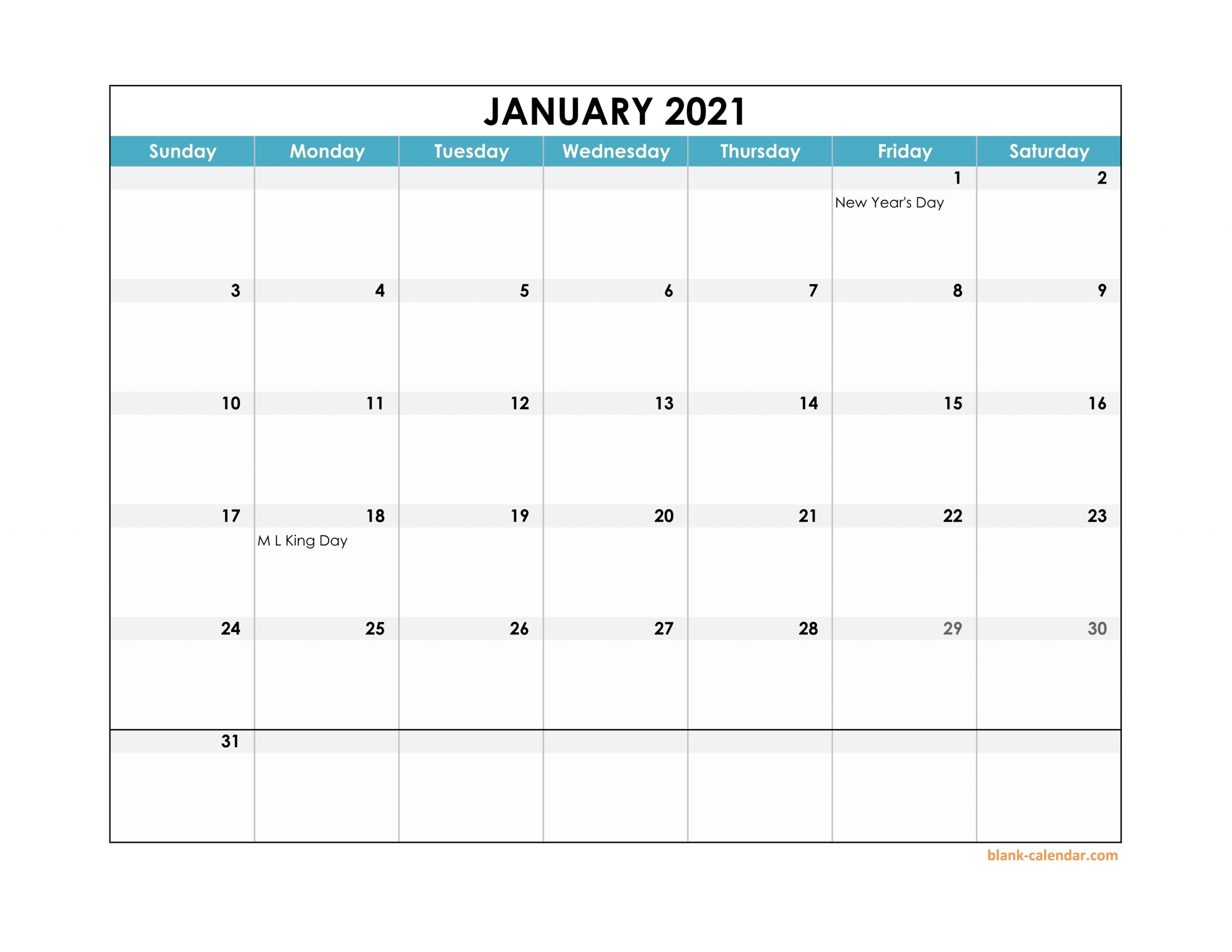 12 Month Free Printable Large Print 2021 Calendar 2021 Calendar Pdf Images