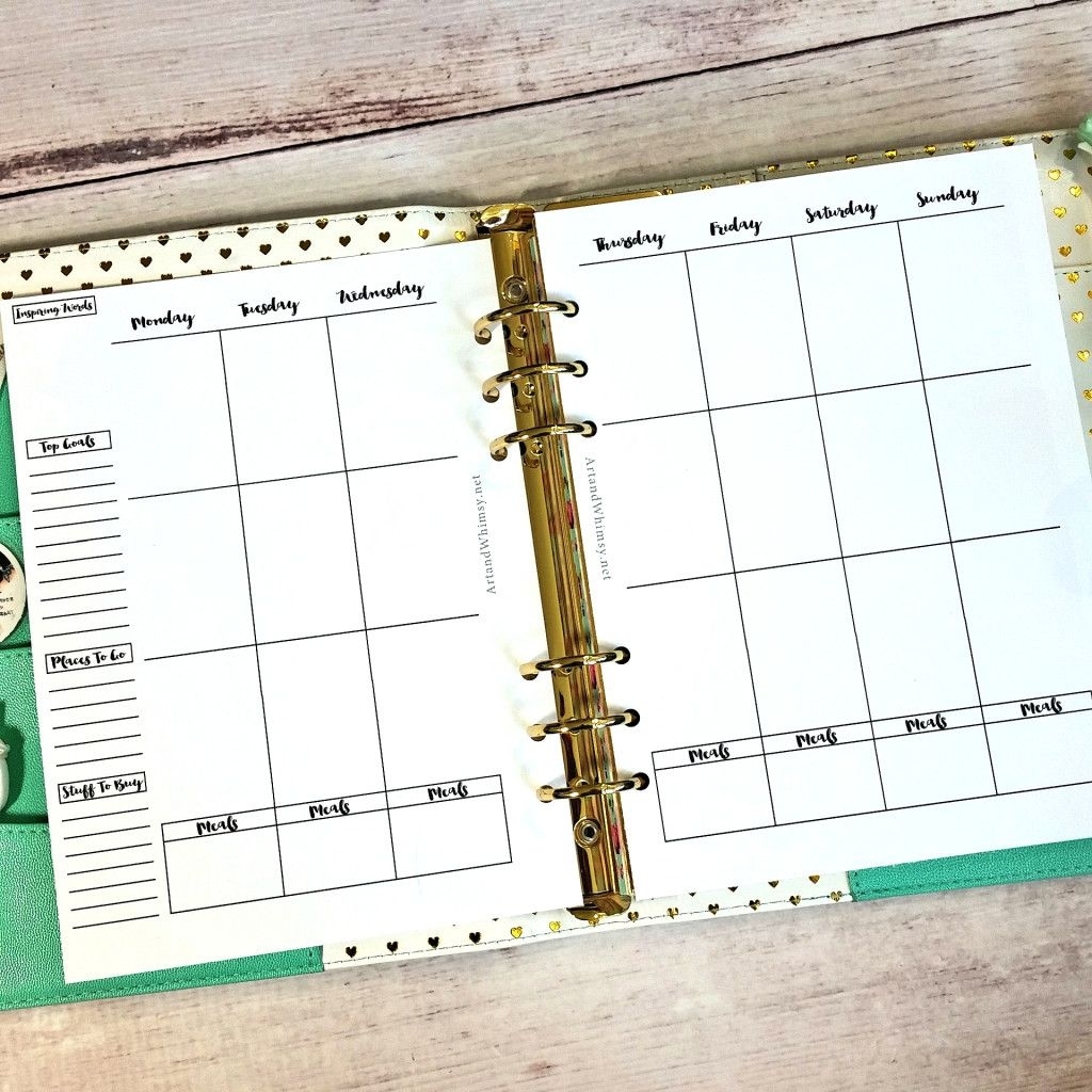 Free Planner Printable: A5 2-Page Vertical Insert | Planner