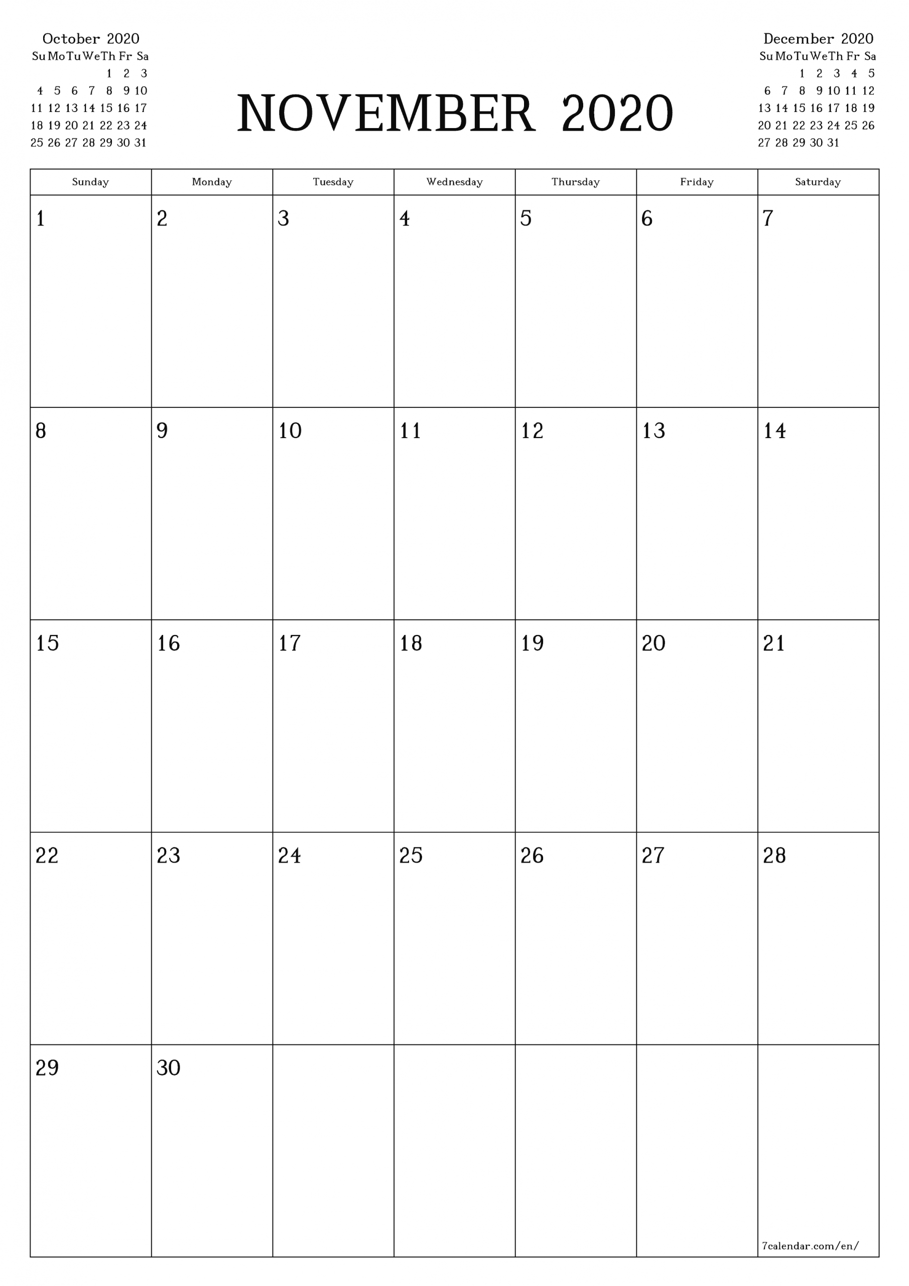 Free Printable Blank Monthly Calendar And Planner For