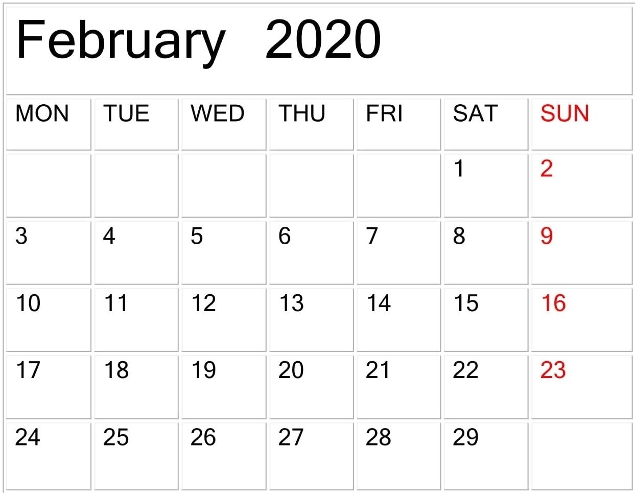 Free Printable Calendar Large Print In 2020 | Printable