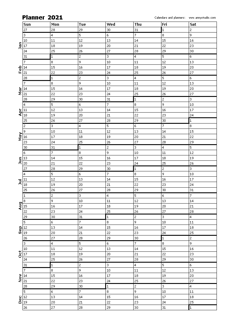 Free Printable Calendars And Planners 2021, 2022 And 2023