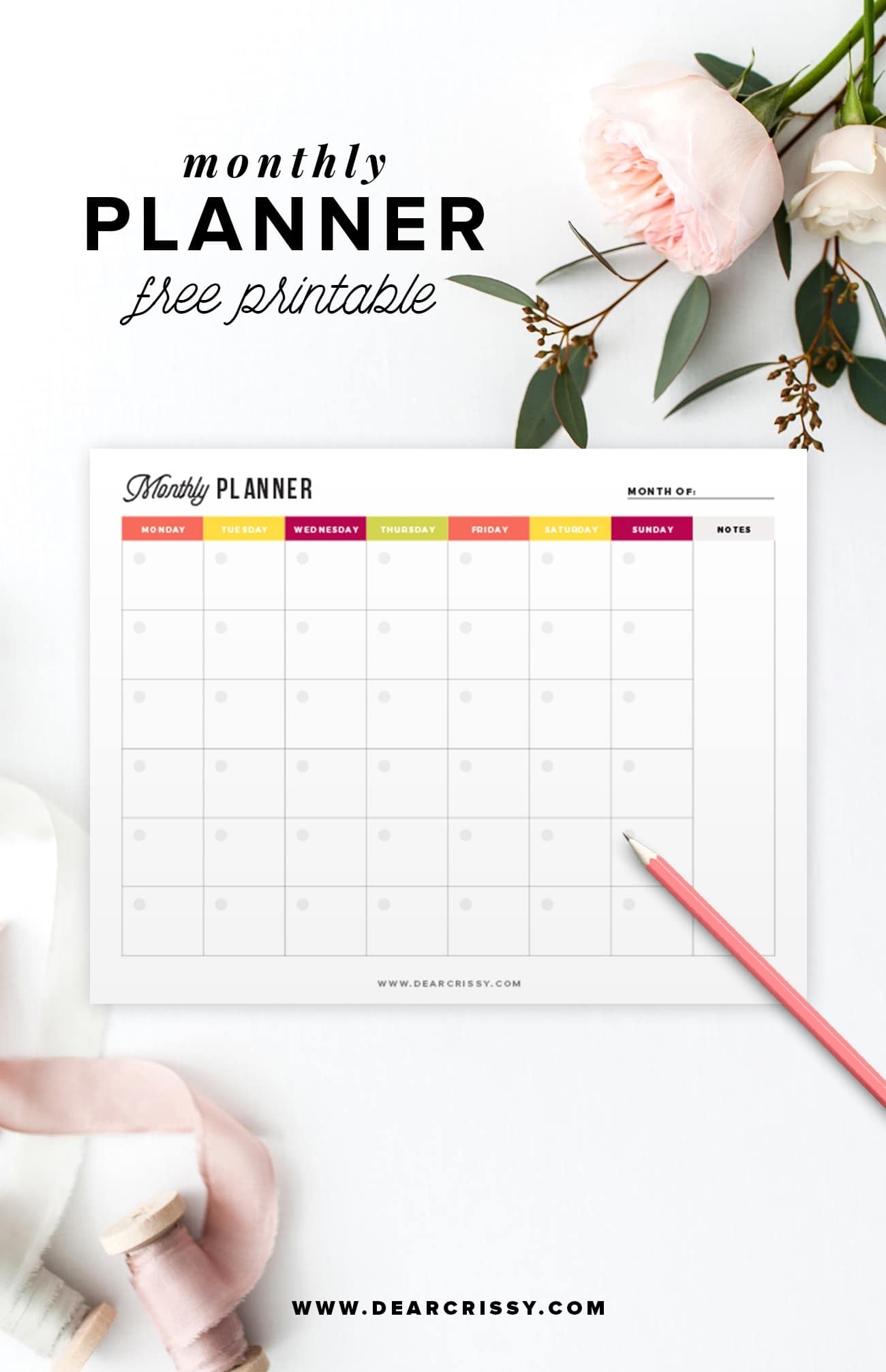 free printable undated monthly calendar month calendar printable