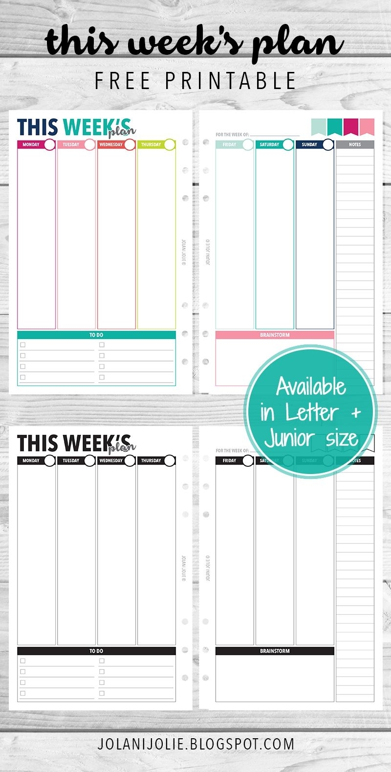 Free Printable: Vertical Planner Insert On 2 Pages | Planner