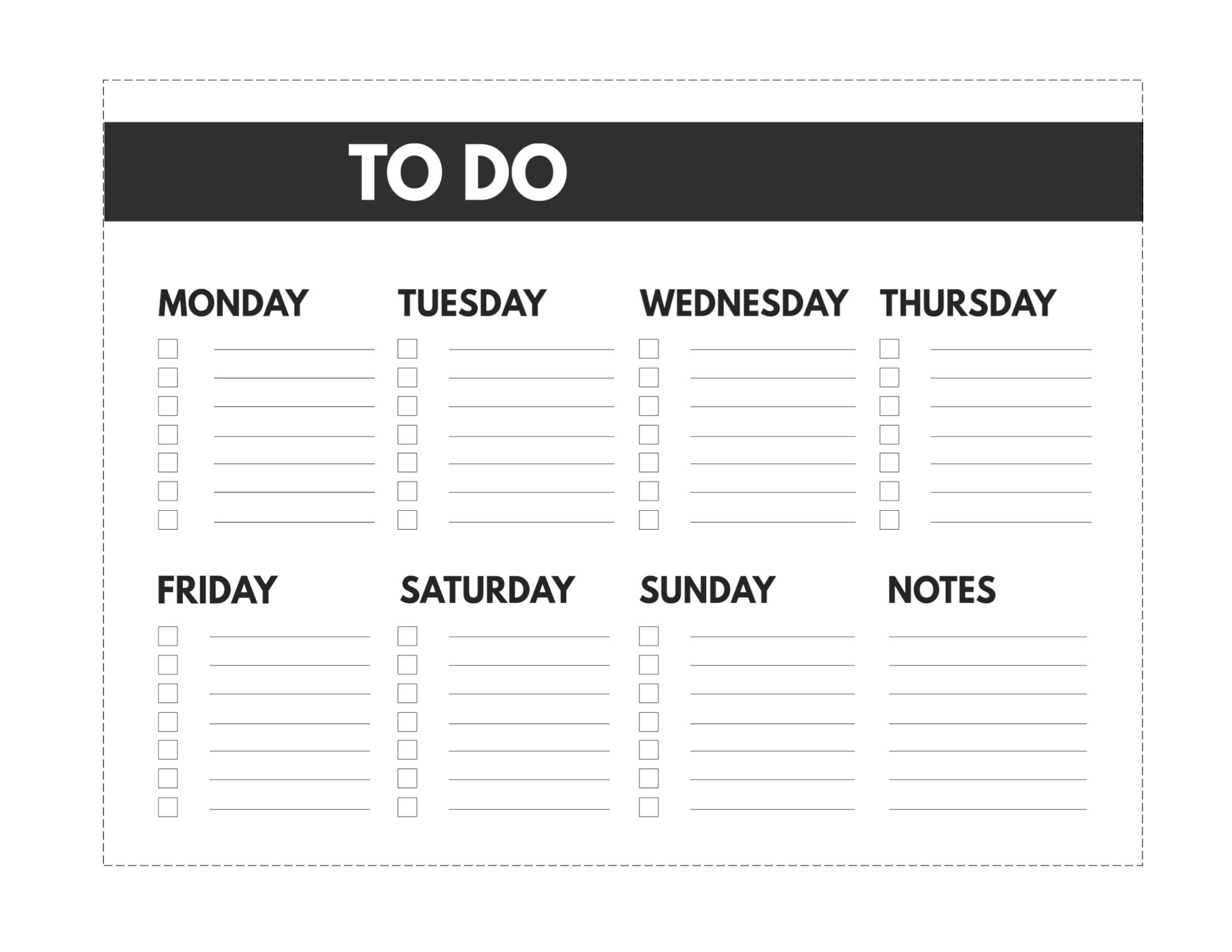 Free Printable Weekly To Do List | Paper Trail Design