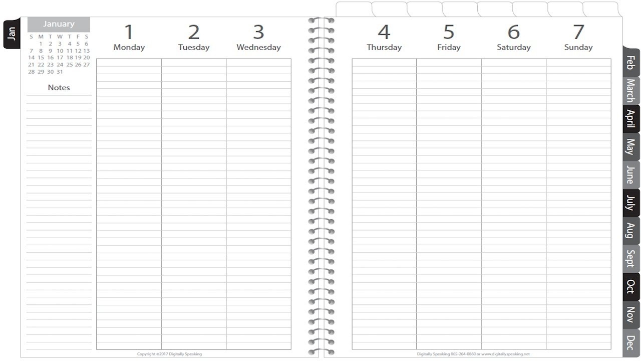 Free Printable Weekly Vertical Planner Templates | Printable