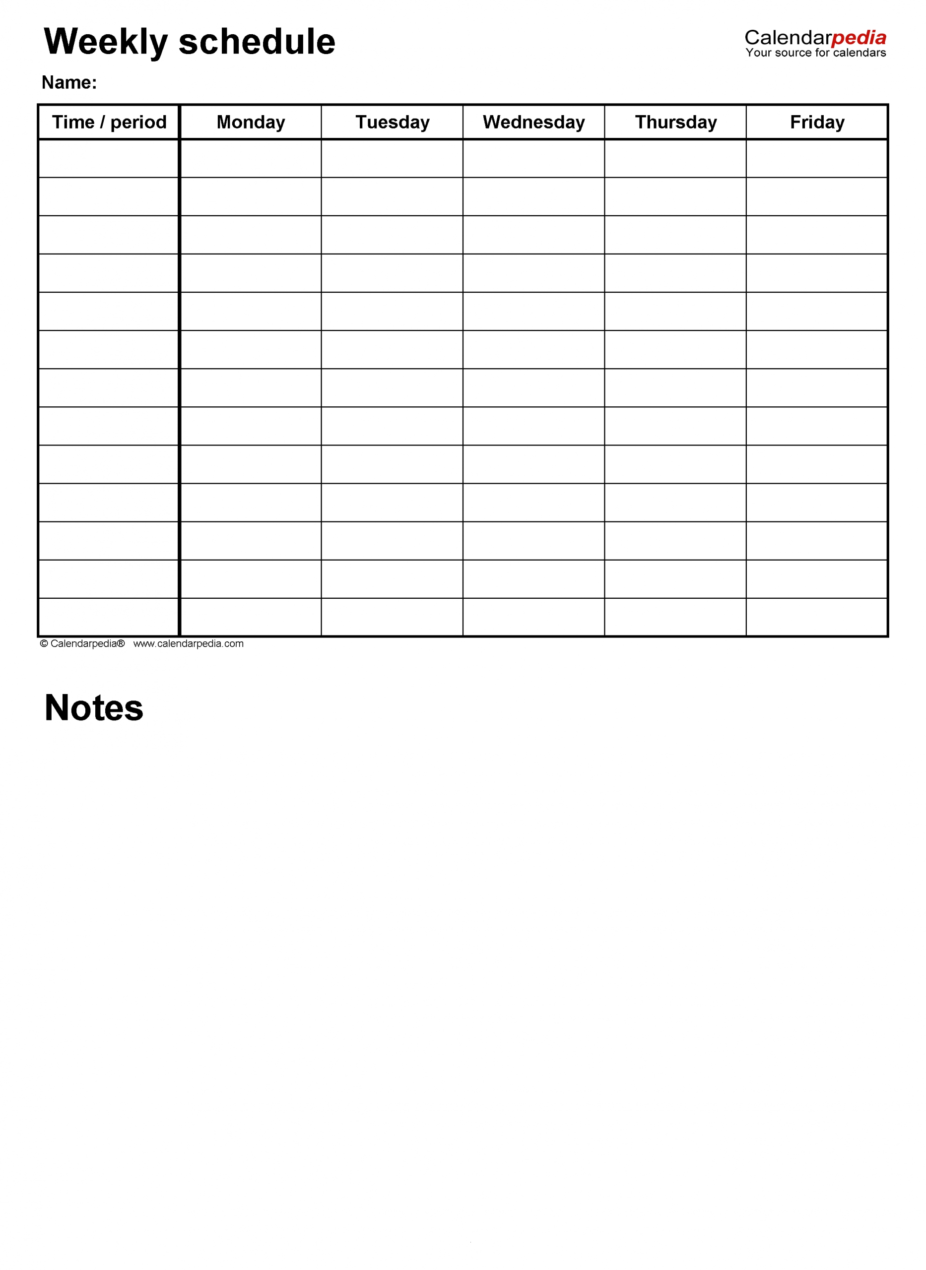 free 6 week work schedule template