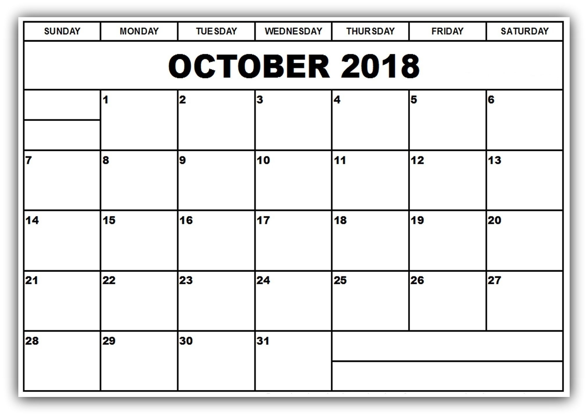 Good Calendar Template October Images Gallery October 2018