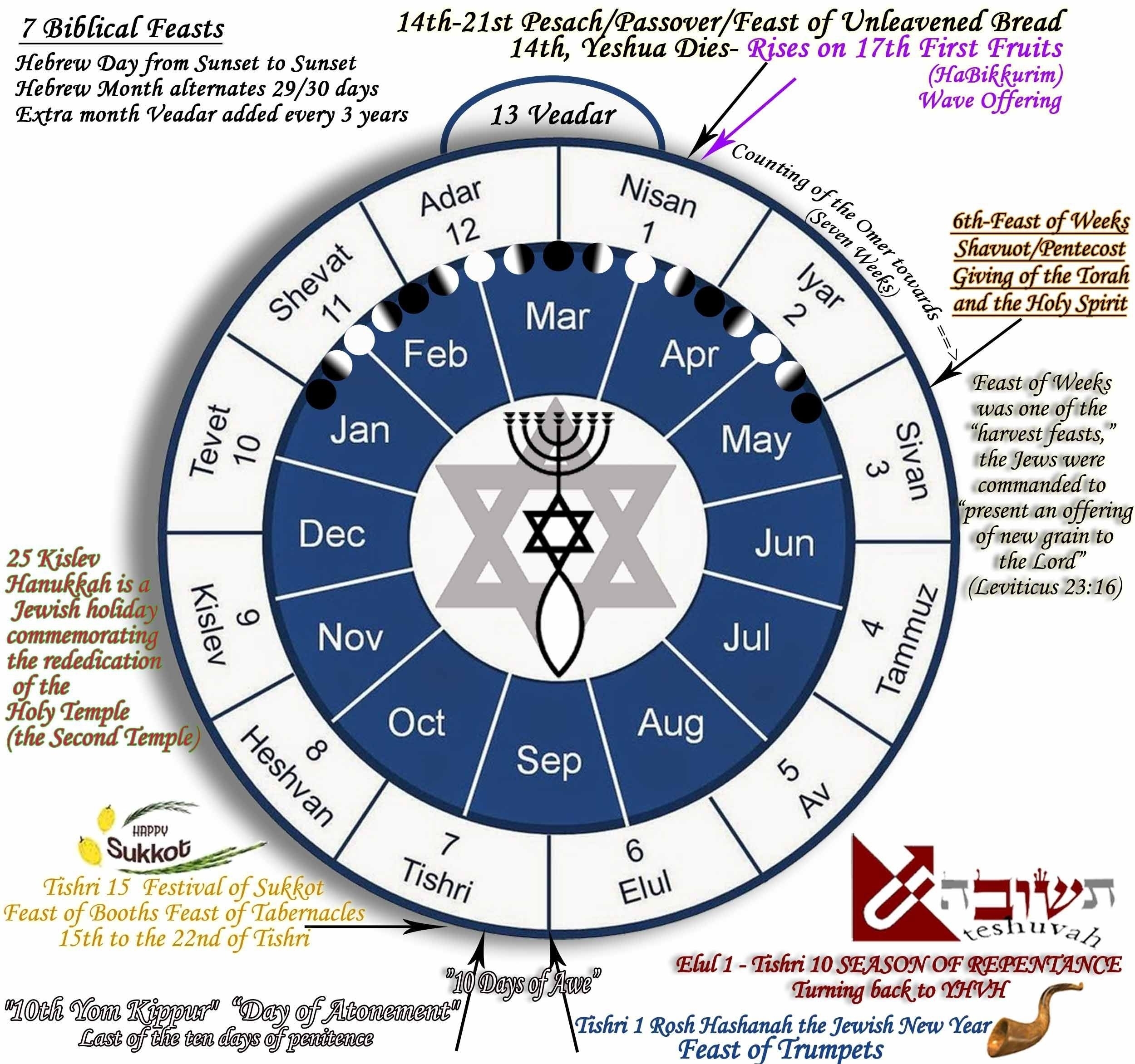 Hebrew Calendar 6Th Month In 2020 | Jewish Calendar, Hebrew