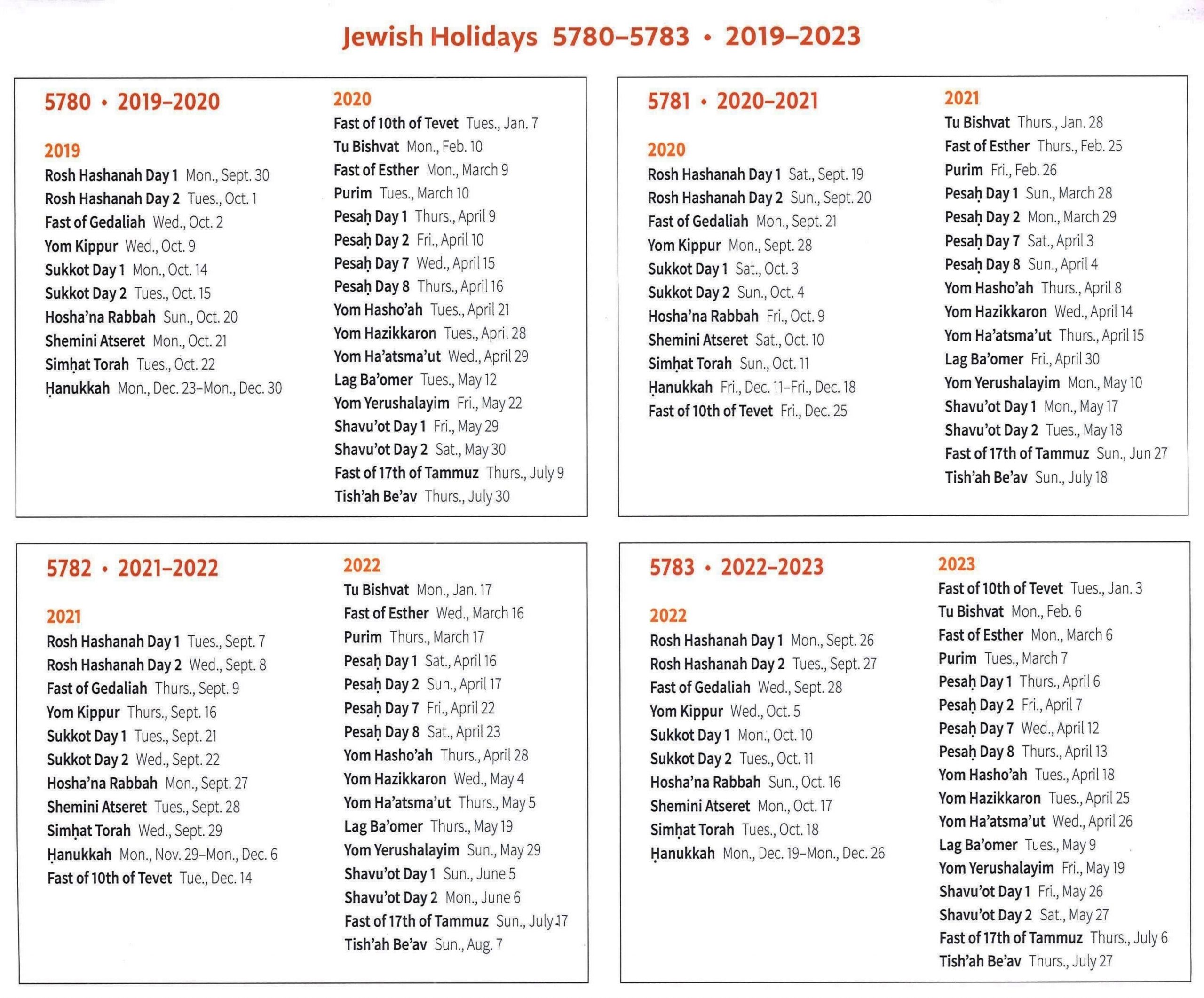 Jewish Holidays 2021 | Month Calendar Printable