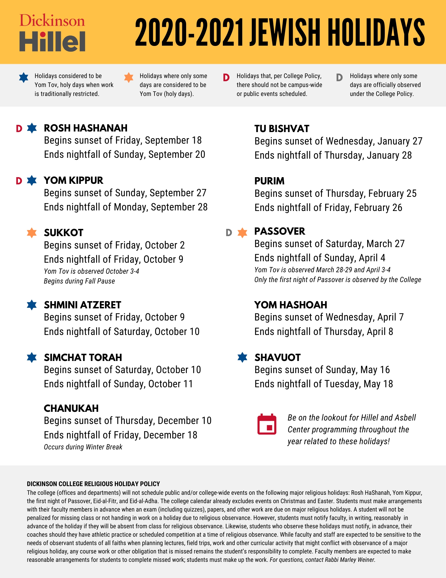 Jewish Holidays 2021 | Month Calendar Printable