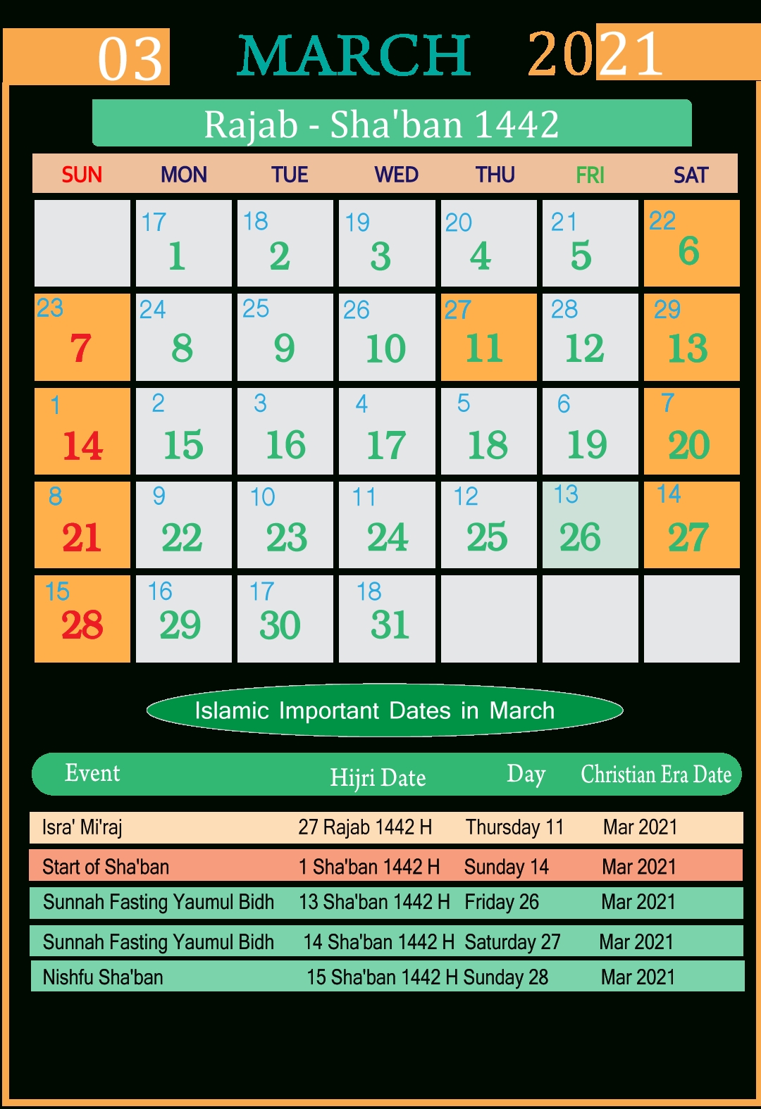 islamic calendar 2021 may