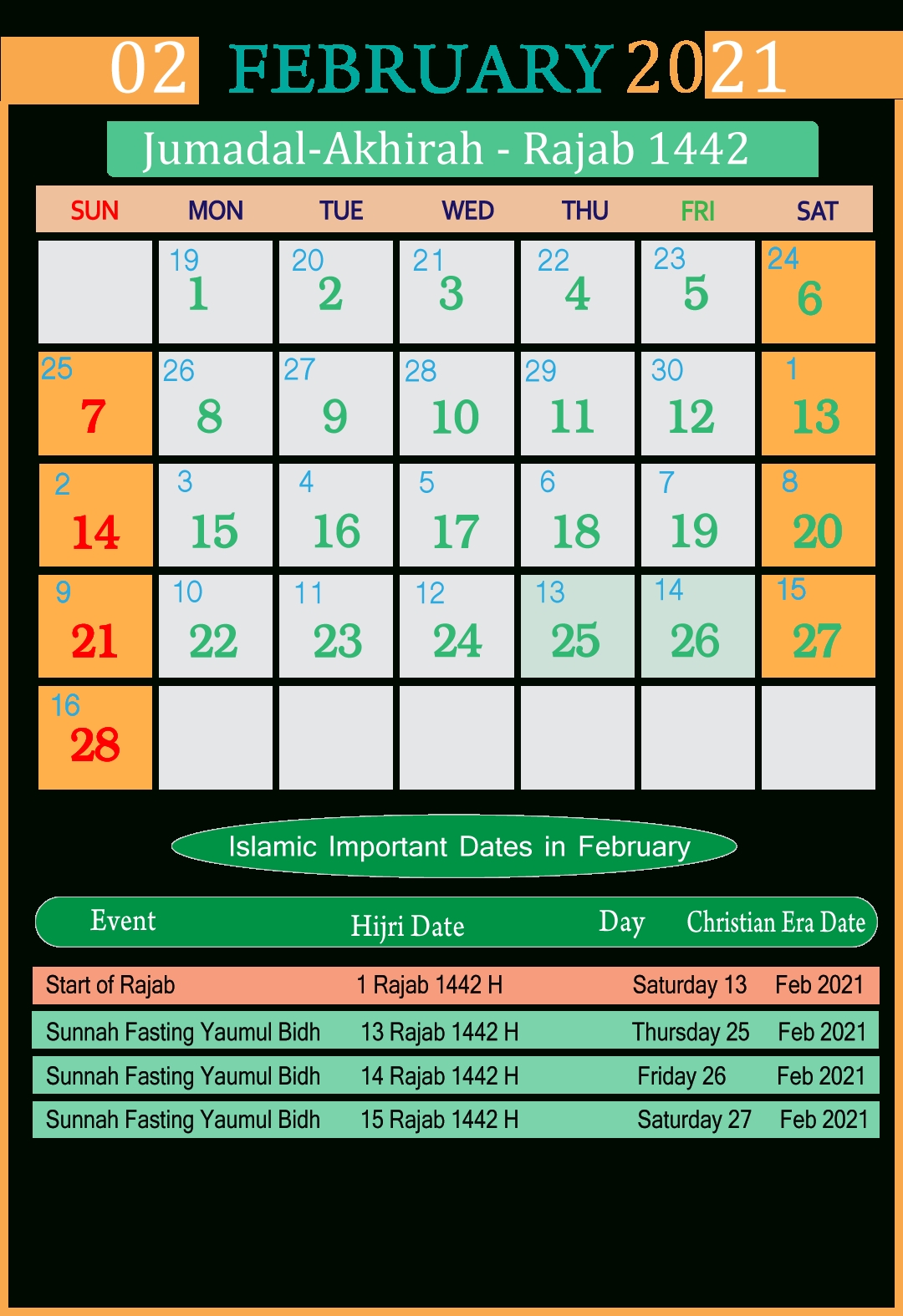 Free Download Ramadan Calendar 2021 | Month Calendar Printable