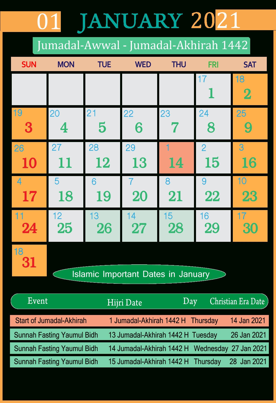 Free Download Ramadan Calendar 2021 | Month Calendar Printable
