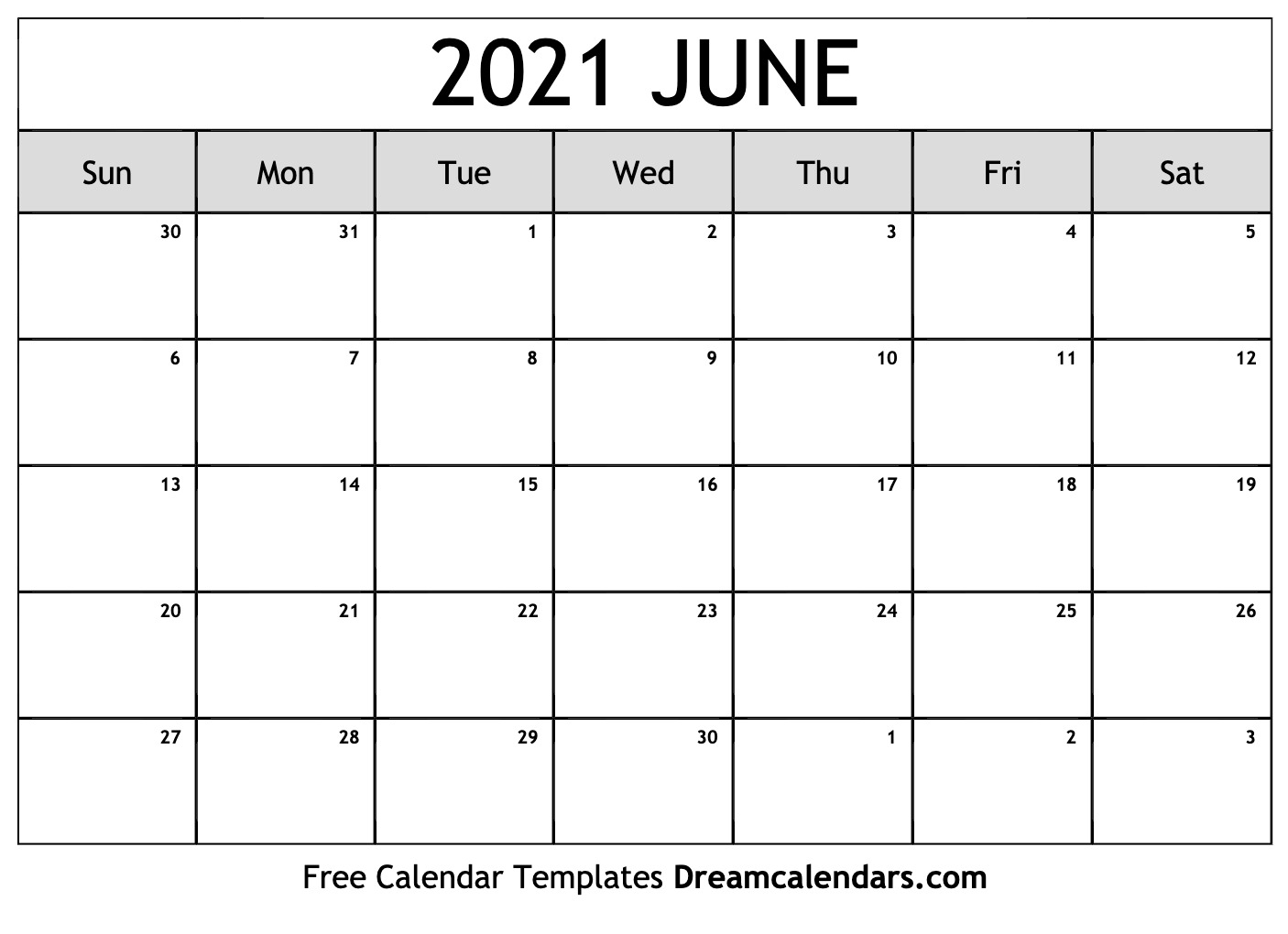June 8 To June 15 Calendae 2021 | Month Calendar Printable