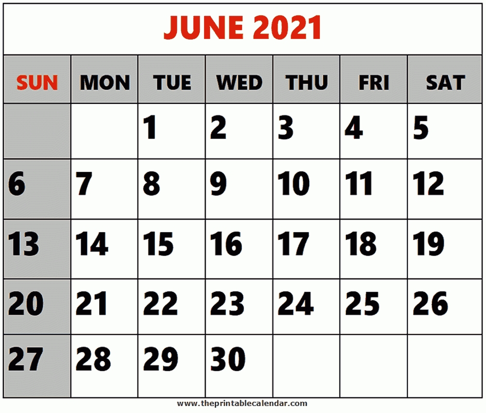 June 2021 Printable Calendars
