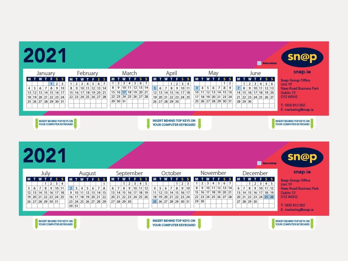 Keyboard Calendars | Desk Calendar | Business Stationery