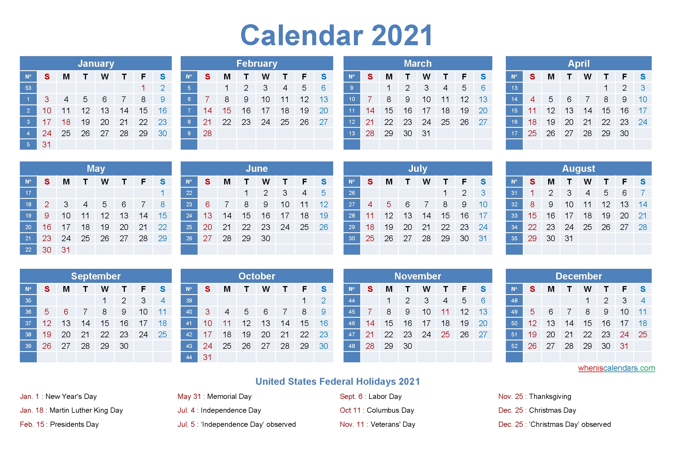 Large Desk Calendar 2021 With Holidays – Free 2020 And 2021