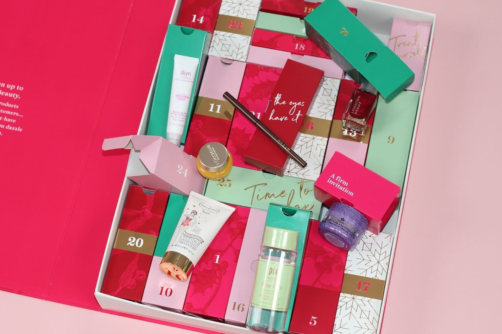 Marks And Spencer Beauty Advent Calendar 2018 Contents