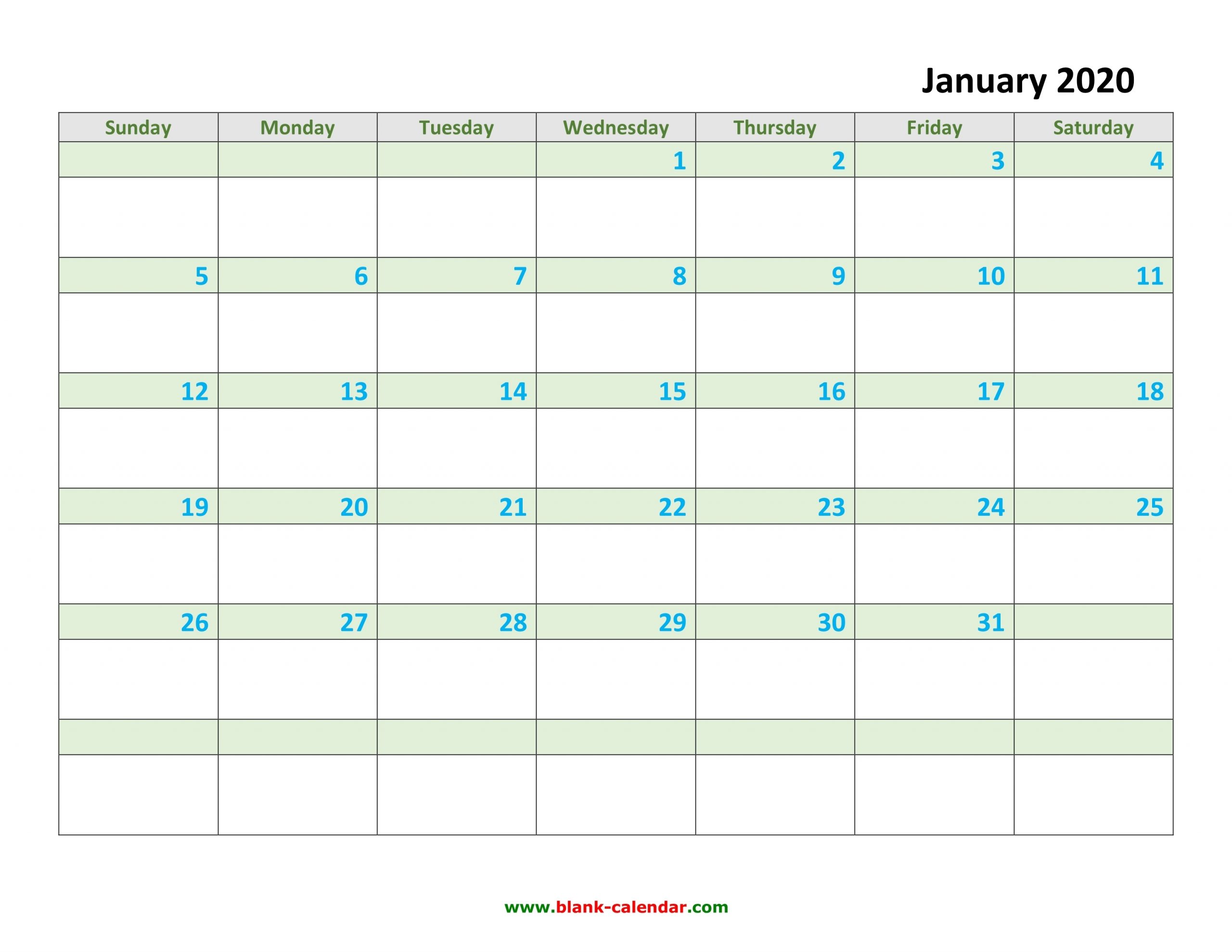 Monthly Calendar 2020 | Free Download, Editable And Printable