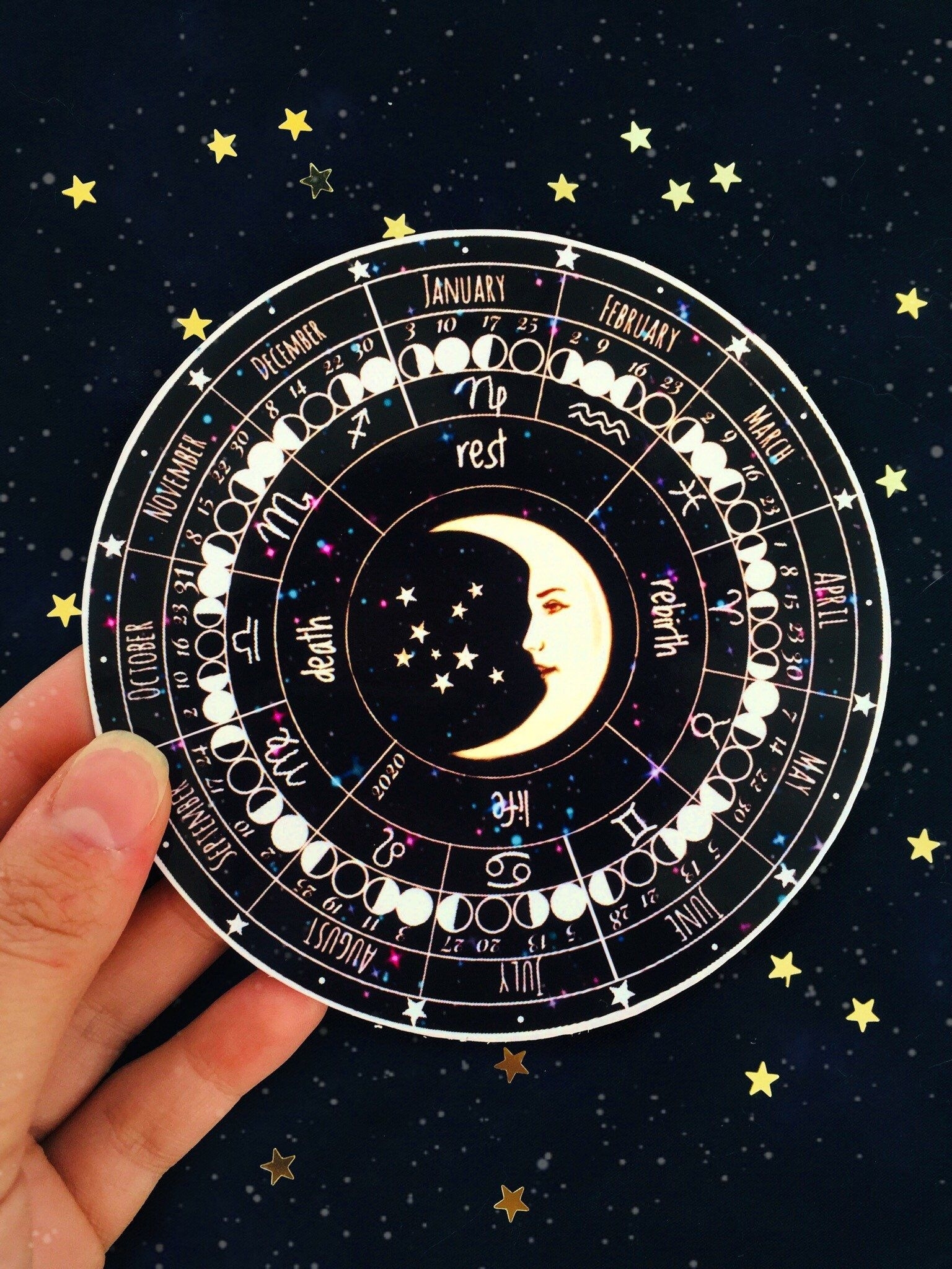 Moon Calendar 2021 Lunar Calendar Zodiac Calendar | Etsy
