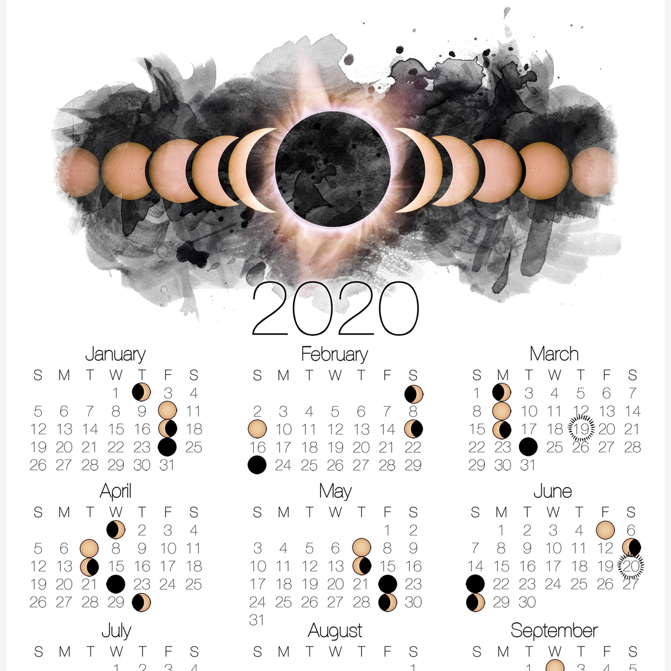 Most Current Pic 2020 Calendar Watercolor Suggestions This