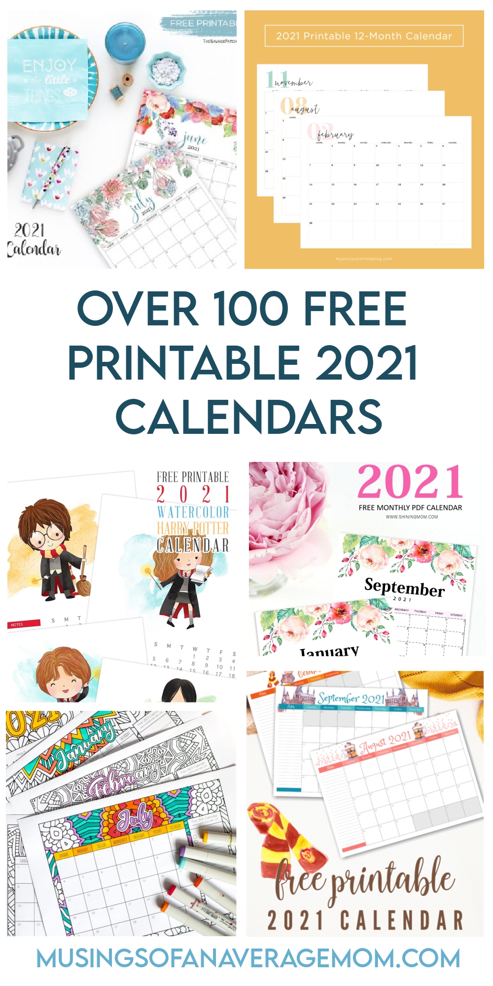 Musings Of An Average Mom: Free Printable 2021 Calendars