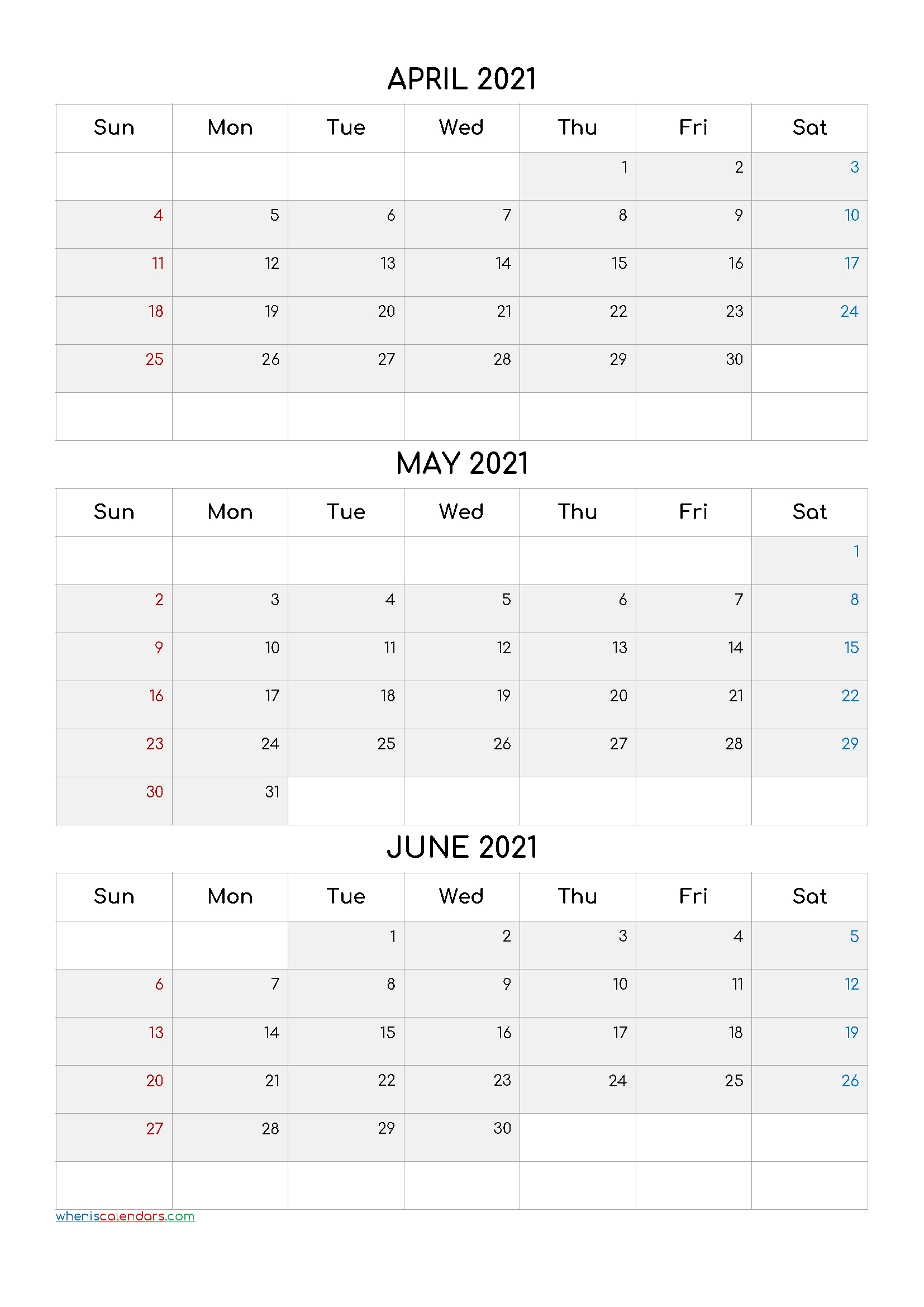 October November December 2021 Calendar Template [Q1-Q2-Q3