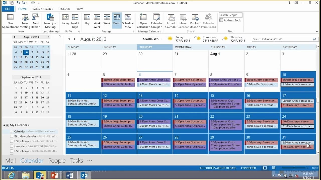 Office 2013 - 15 Minute Webinar - Managing A Complex Calendar With Outlook  2013