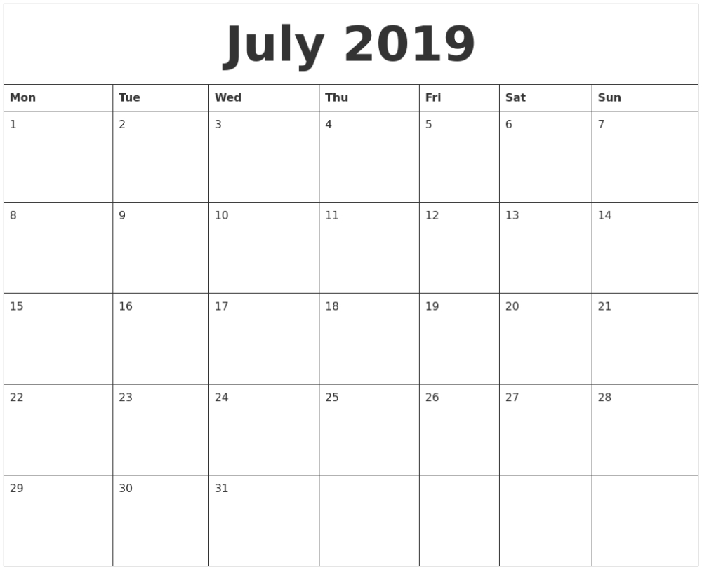 Printable 2019 Calendarmonth - Google Search | June
