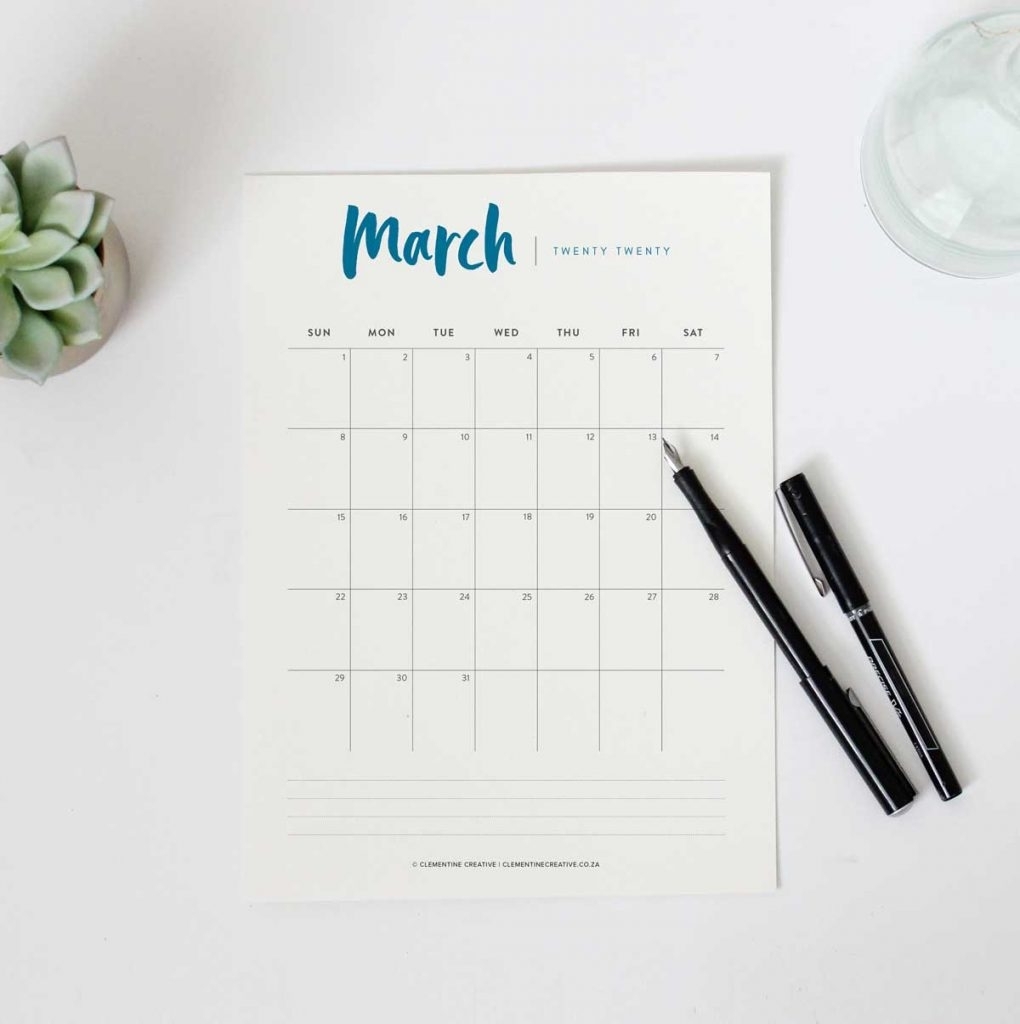 Printable 2020 Calendar {A Pretty Monthly Calendar Planner} -
