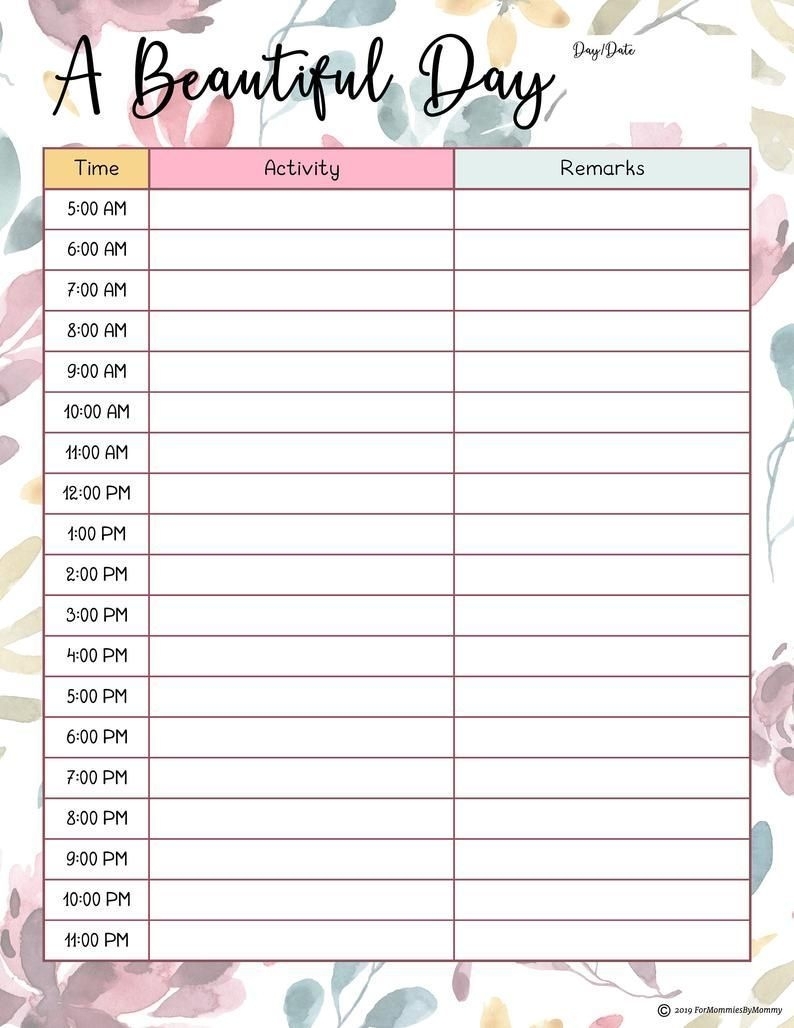 Printable Calendar 2020 With Daily Planners Beautiful In