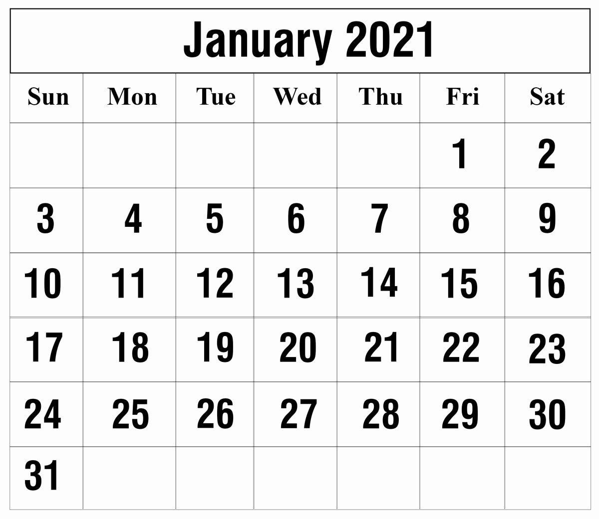 Printable Calendar 2021 In 2020 | Calendar Printables