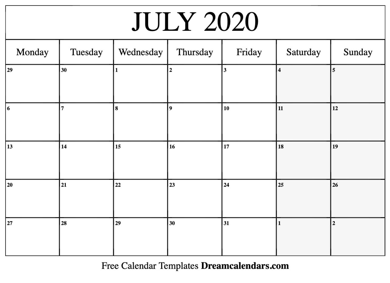 Printable Calendar &amp; Template
