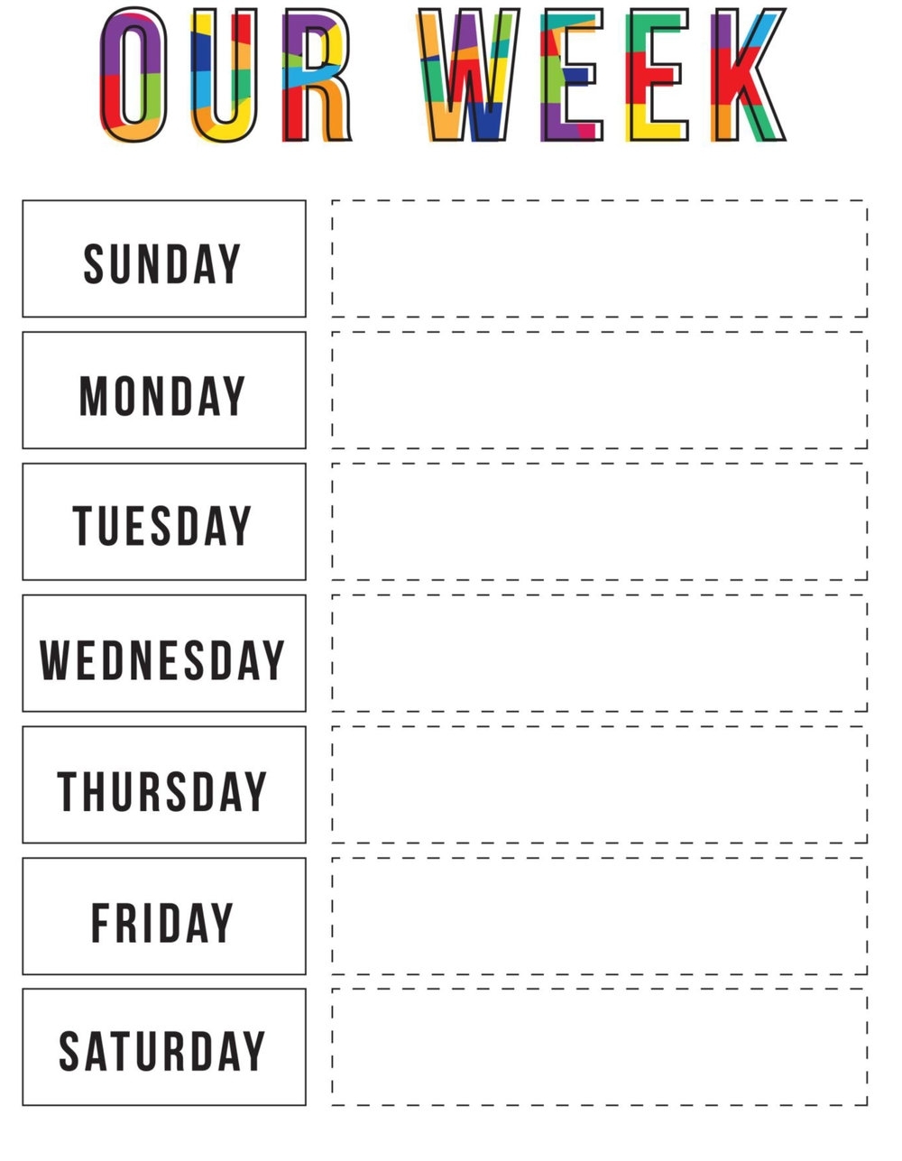 Printable Week-At-A-Glance -- Free Download — Boymoms Unite!