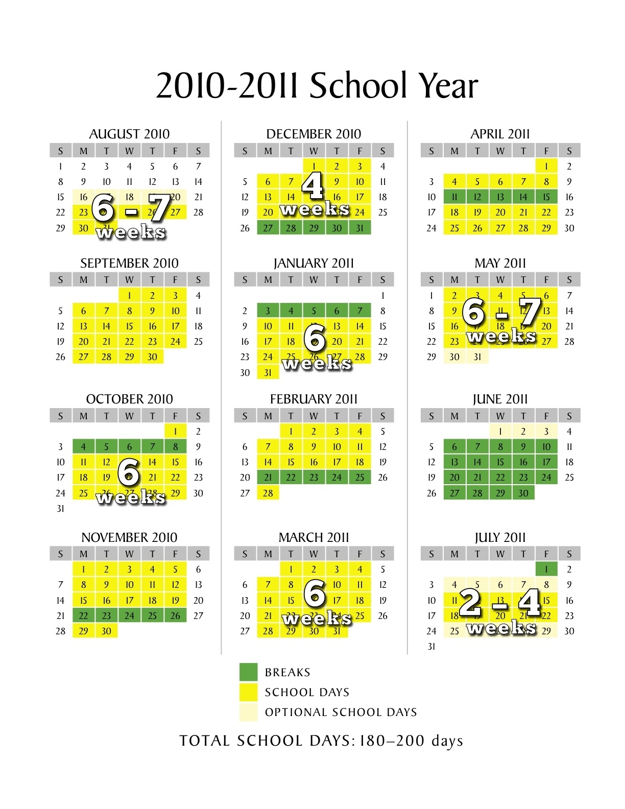 Scheduling A Low-Stress School Calendar
