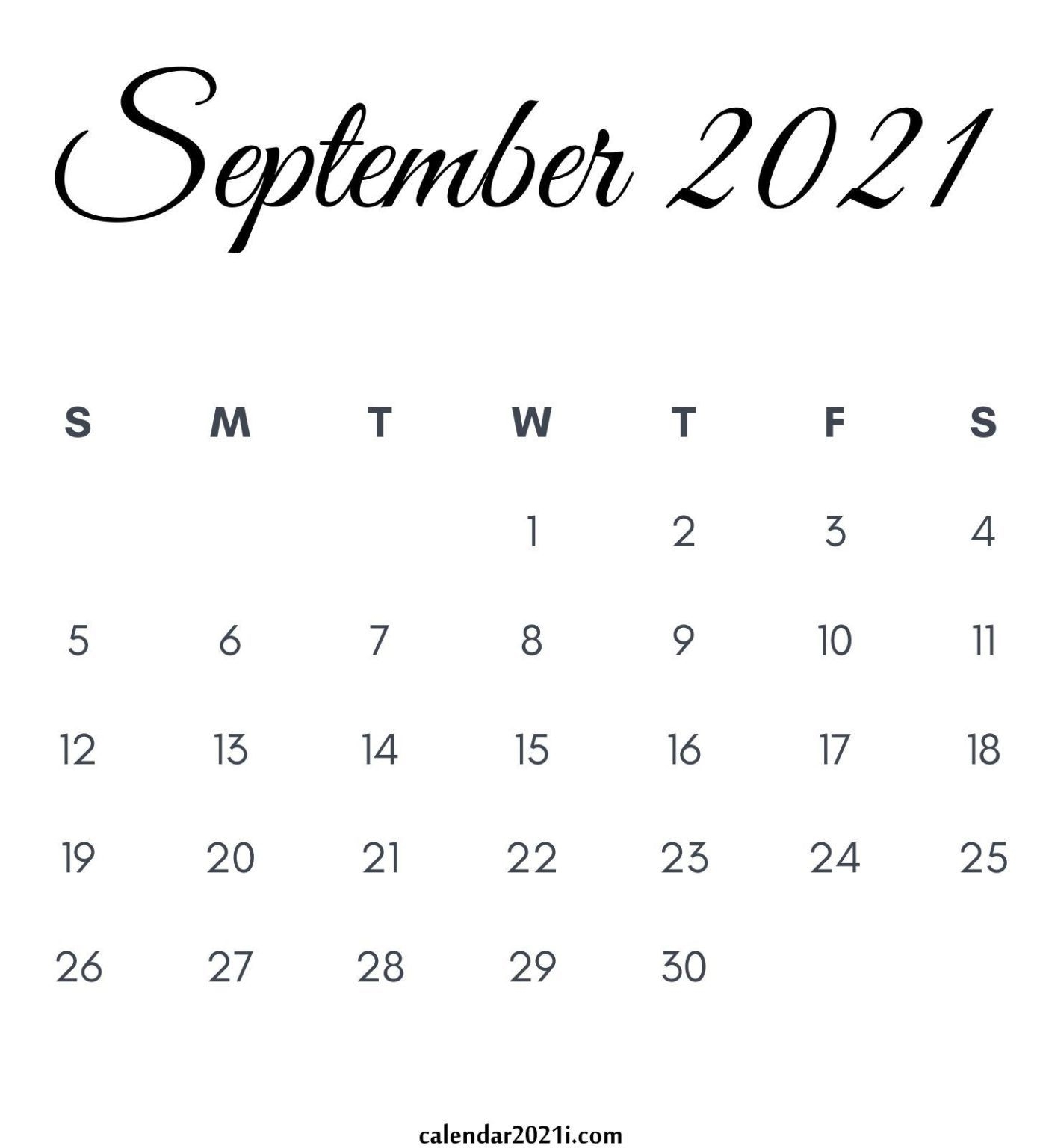 September 2021 Calendar Printable In 2020 | Monthly Calendar