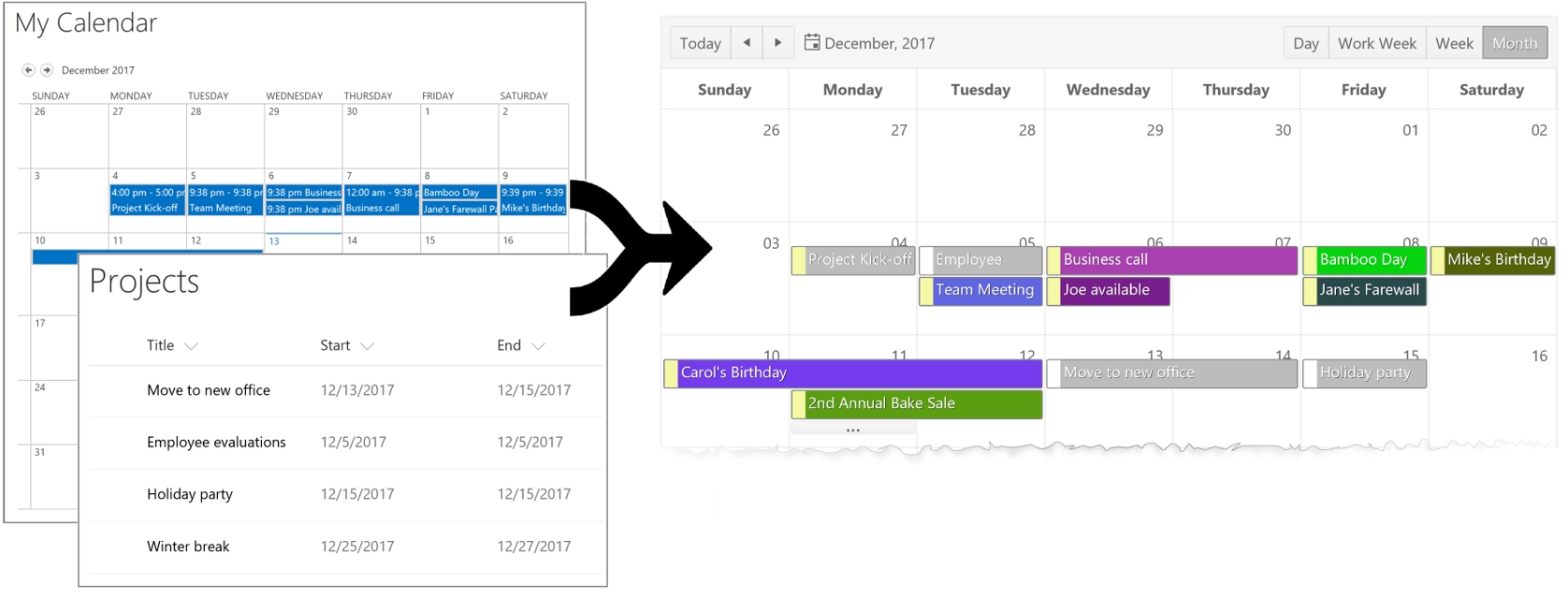 Sharepoint Office Event Calendar | Bamboo Solutions