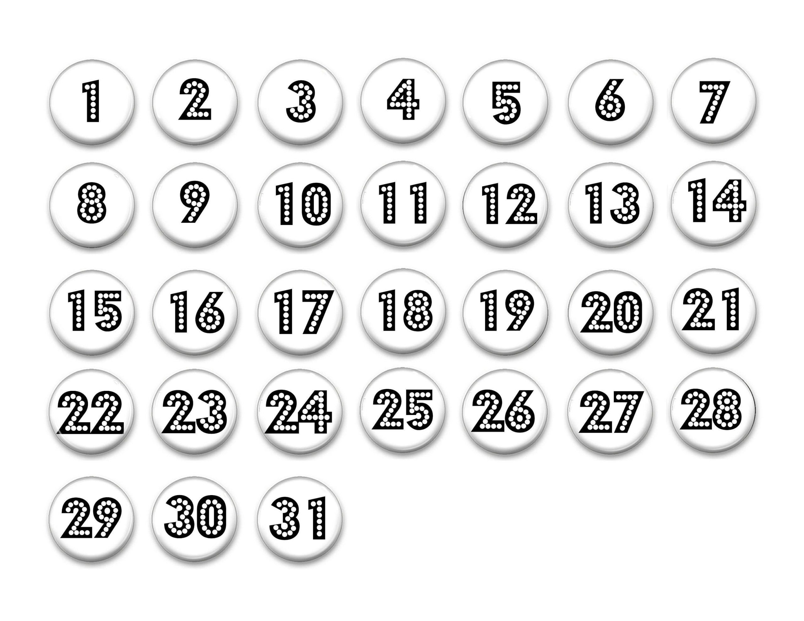 Free Printable Thanksgiving Calendar Numbers 1 31 Month Calendar Printable