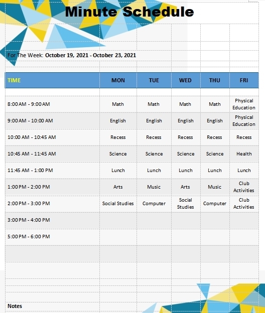 10+ 15 Minute Schedule Template | Template Business Psd