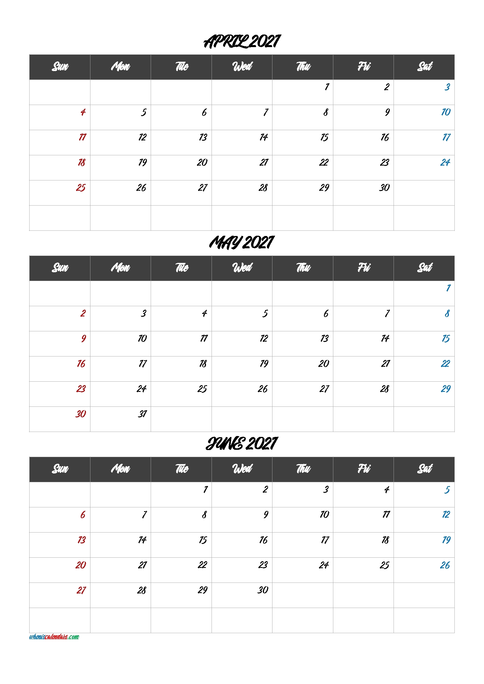 1St Quarter Calendar 2021 | Month Calendar Printable