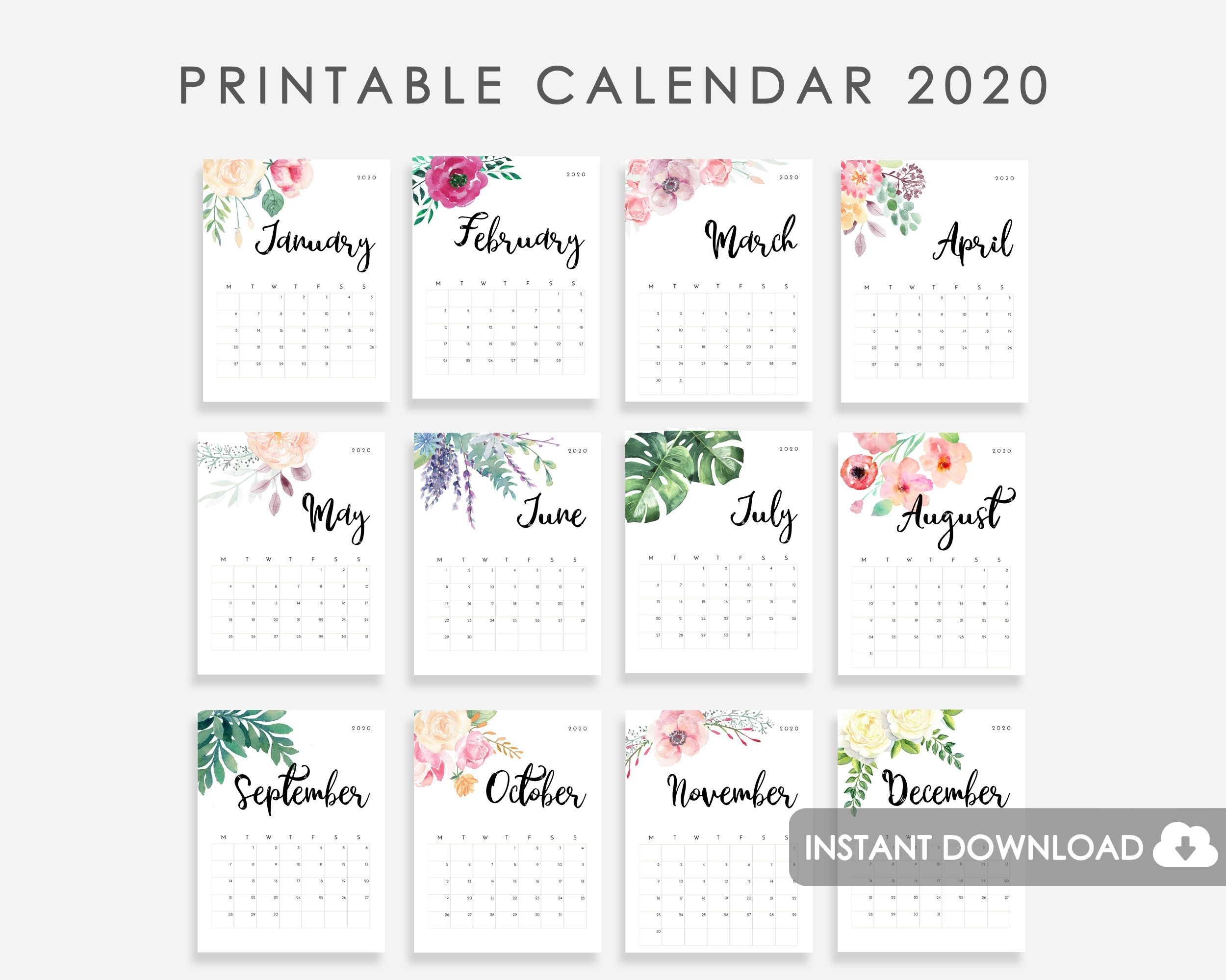 Girly Printable Calendar 2021 Month Calendar Printabl 2085