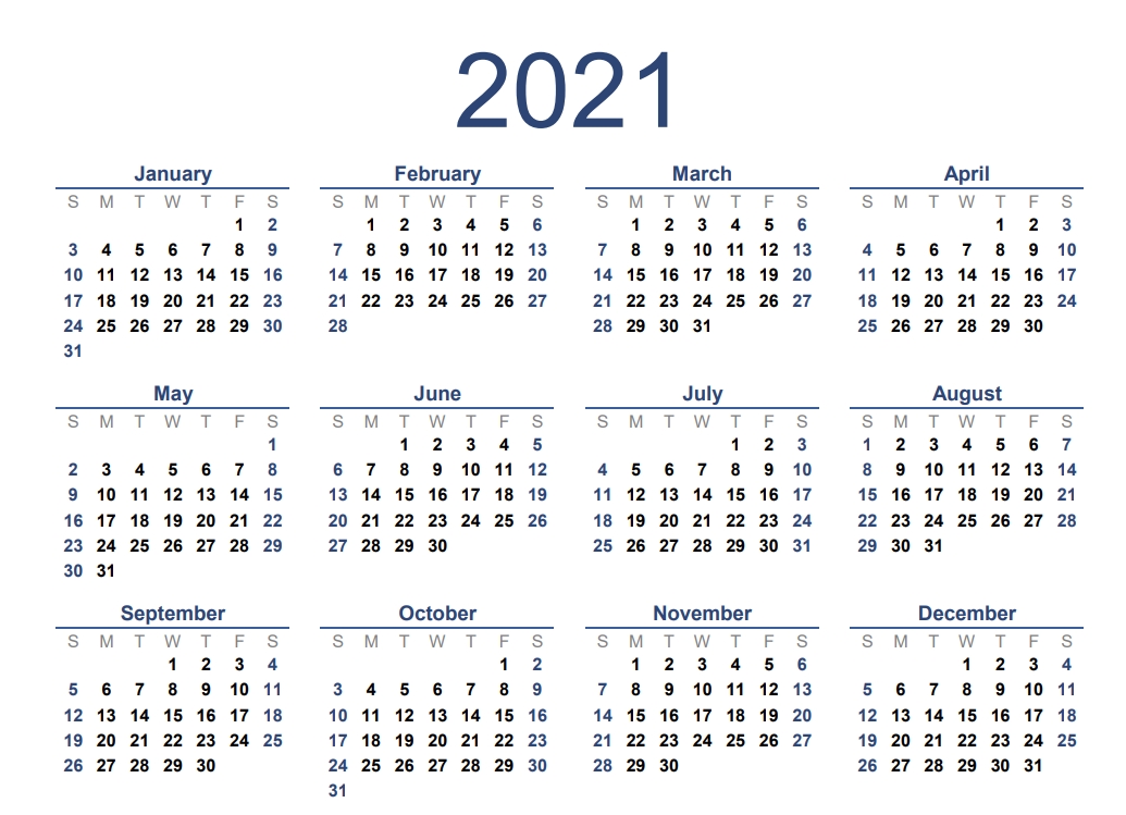 2020 And 2021 Calendar Excel | Free Letter Templates