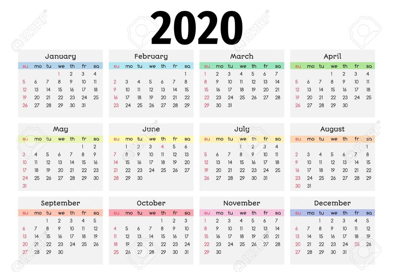 2020 Calendar Monday Through Sunday | Printable Calendar Free