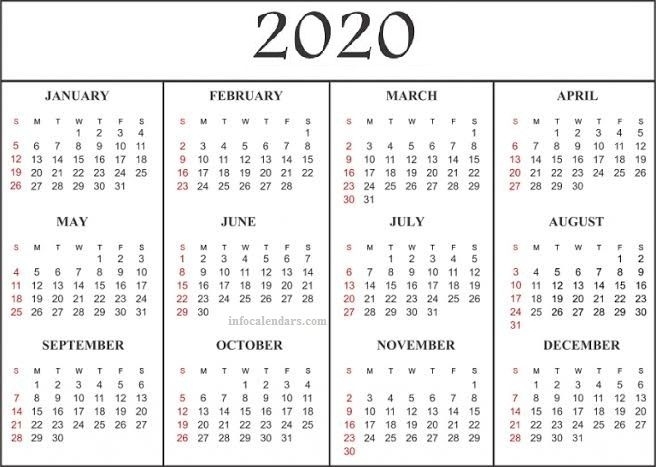 2020 Quarterly Calendar Plan First Thing In The Morning