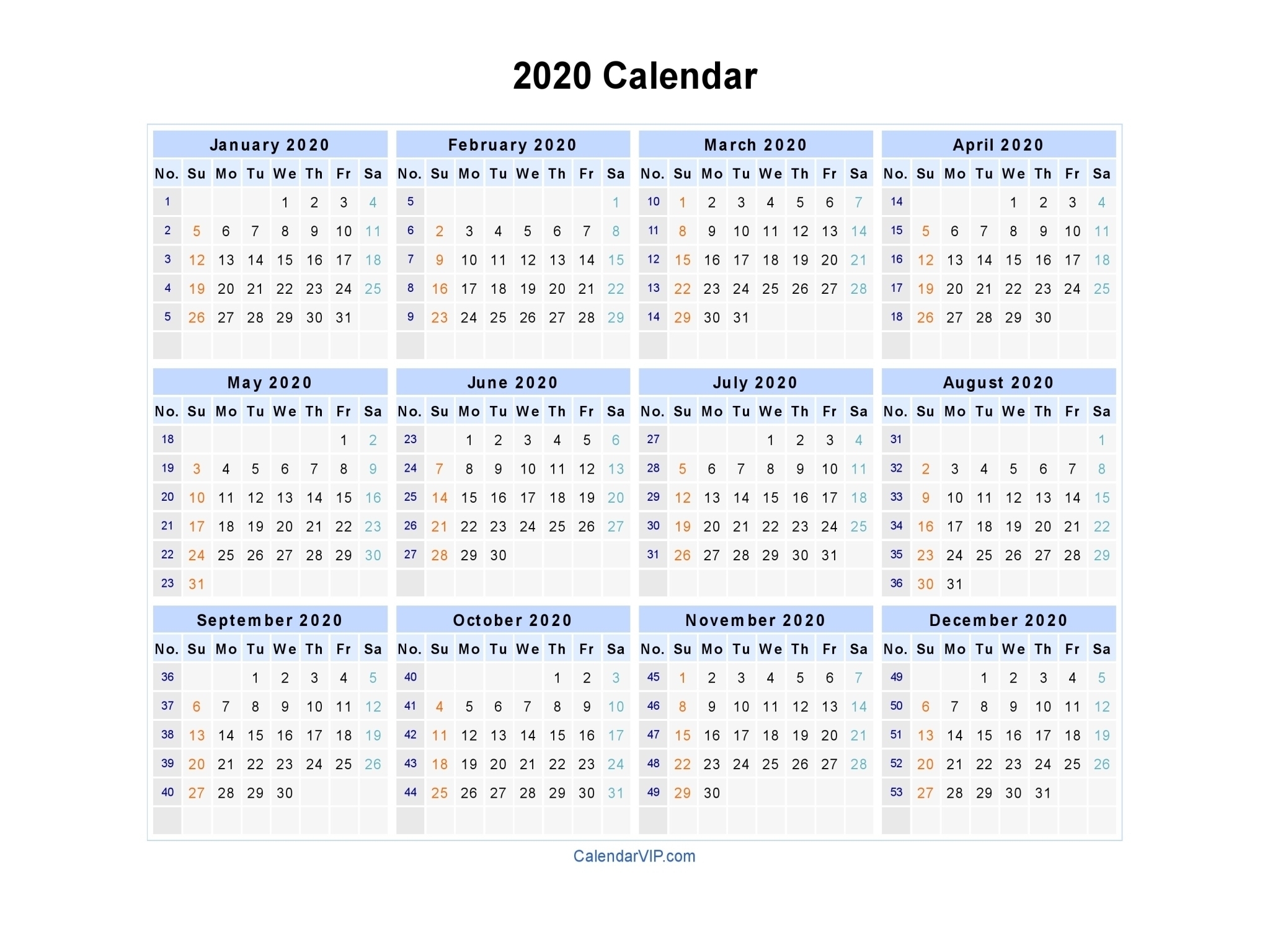 2021 Week Wise | Month Calendar Printable