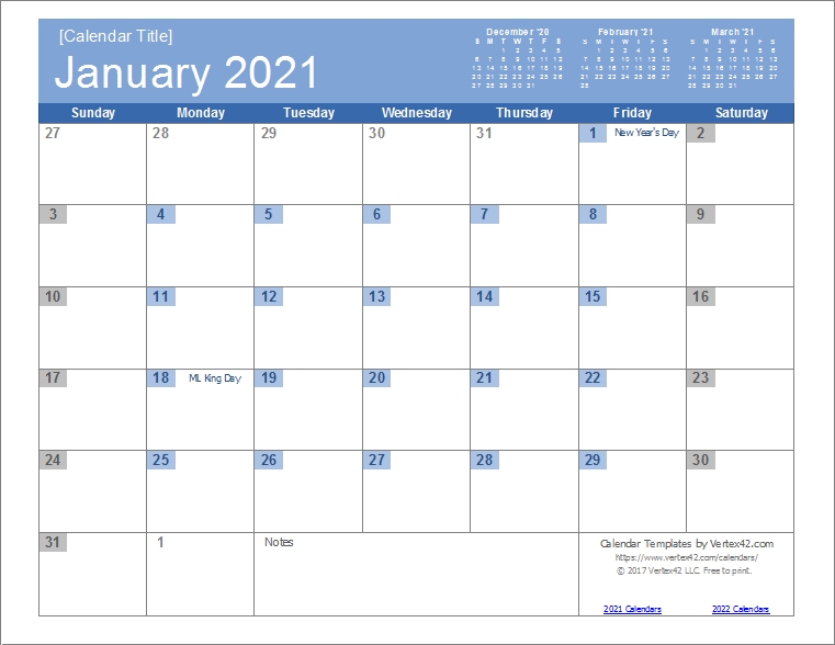 2021 Calendar Templates And Images