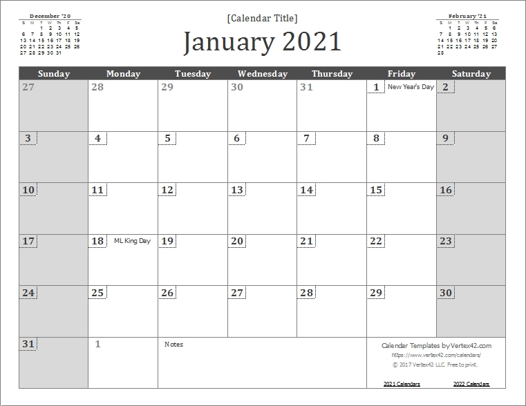 2021 Calendar Templates And Images